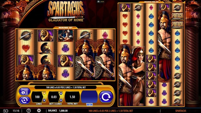 Spartacus Gladiator of Rome slot screen 1