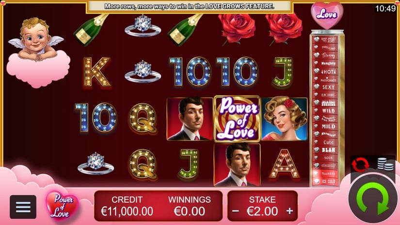 Power of Love slot screen 1