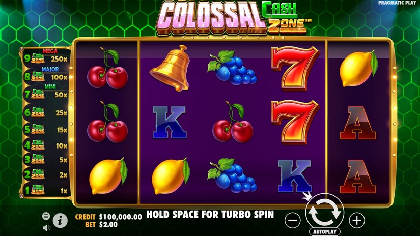Colossal Cash Zone slot screen 1