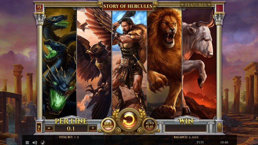 Story Of Hercules 15 Lines slot screen 1