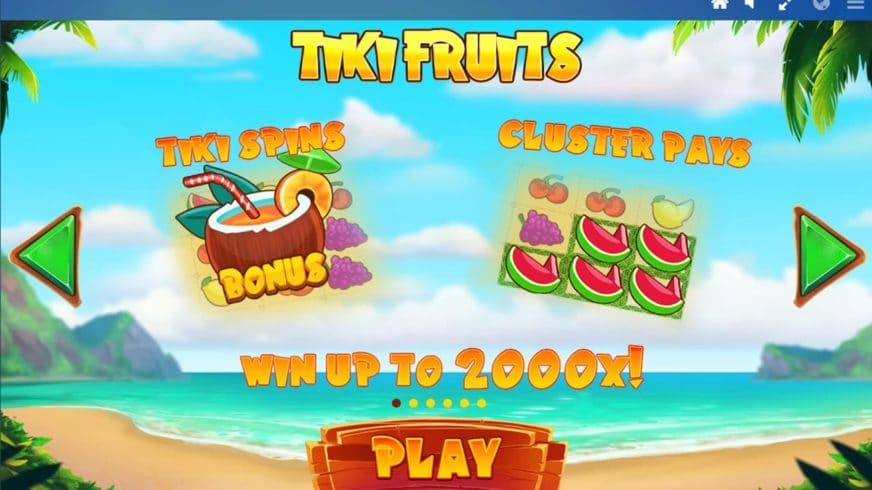 Tiki Fruits slot screen 1