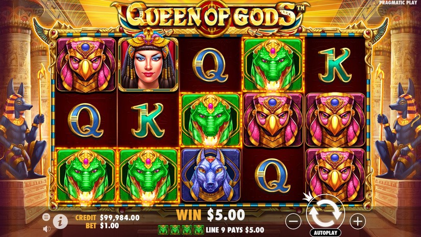 Queen of Gods slot screen 3