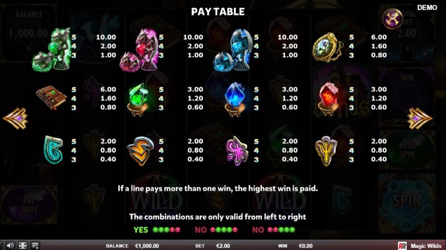 Magic Wilds slot screen 2