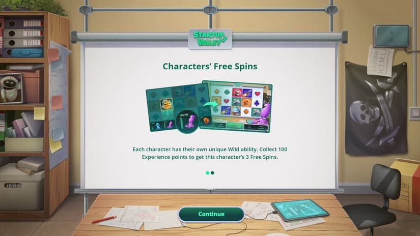 Startup Valley slot screen 2