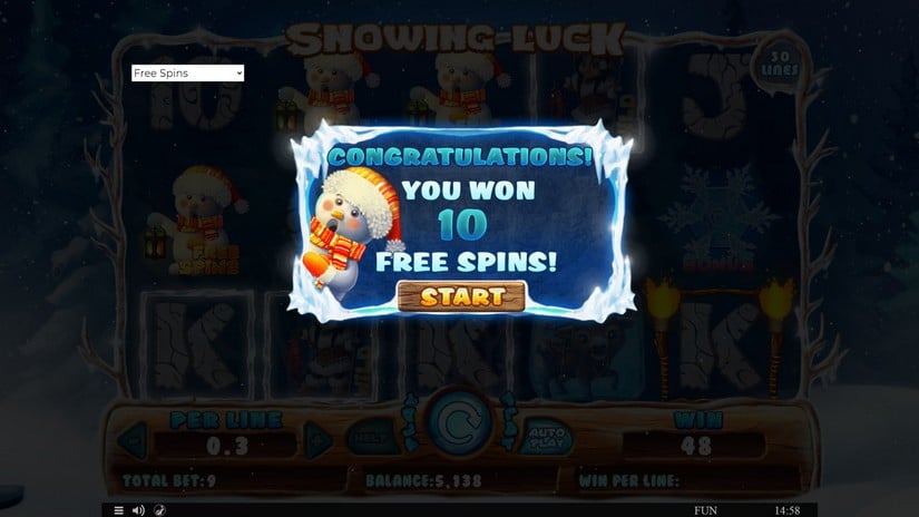 Snowing Luck slot screen 5