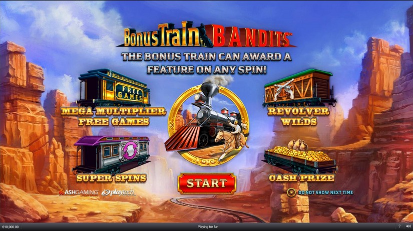 Bonus Train Bandits slot screen 1