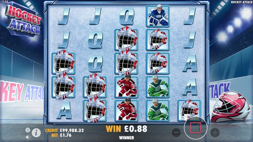 Hockey Attack slot screen 3