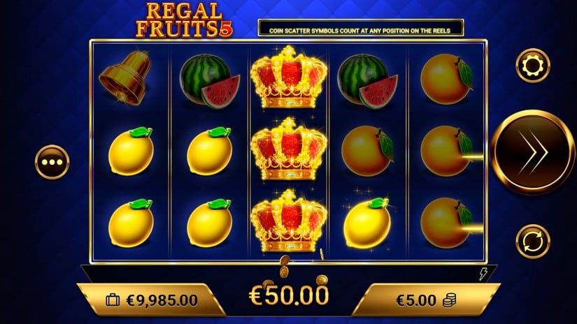 Regal Fruits 5 slot screen 2