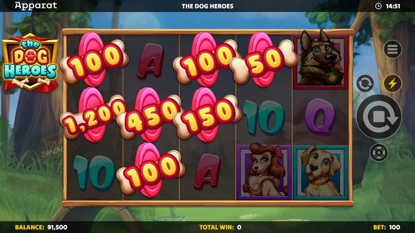 The Dog Heroes slot screen 2