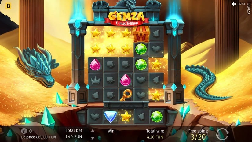Gemza slot screen 5