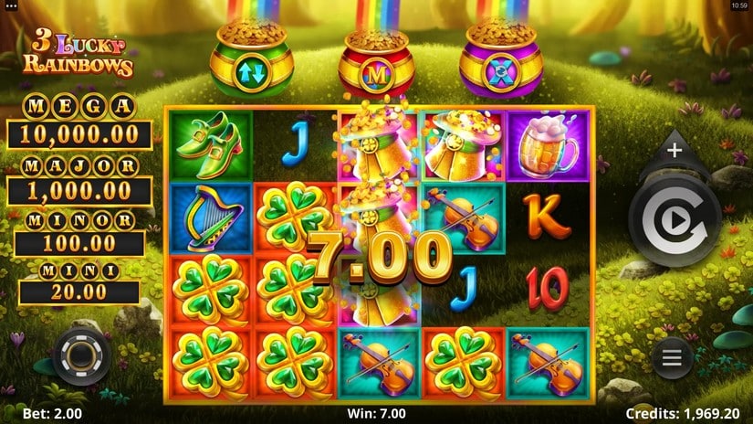 3 Lucky Rainbows slot screen 3