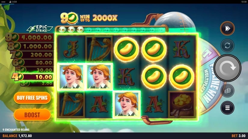 9 Enchanted Beans slot screen 4