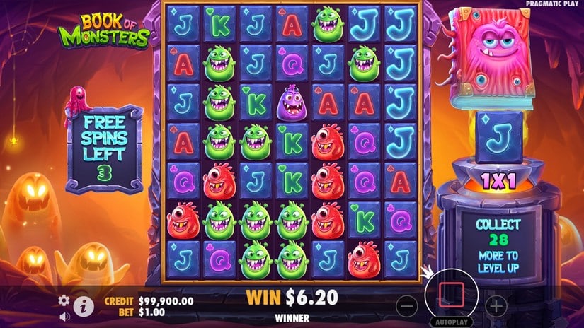 Book of Monsters slot screen 5