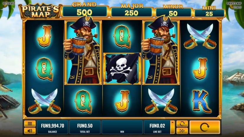 Pirates Map slot screen 2