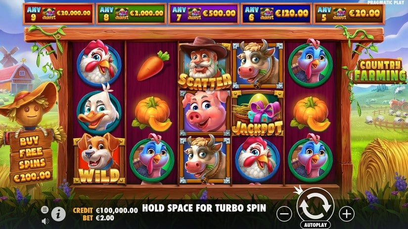 Country Farming slot screen 1