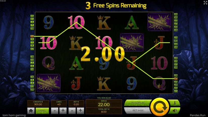 Pandas Run slot screen 4