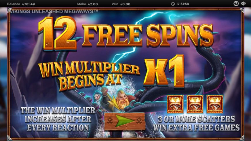 Vikings Unleashed Megaways slot screen 4