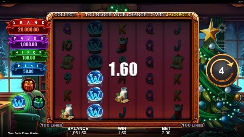 Team Santa Power Combo slot screen 3