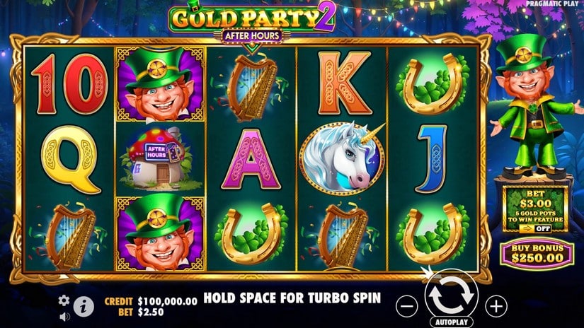 Gold Party 2 After Hours slot screen 1