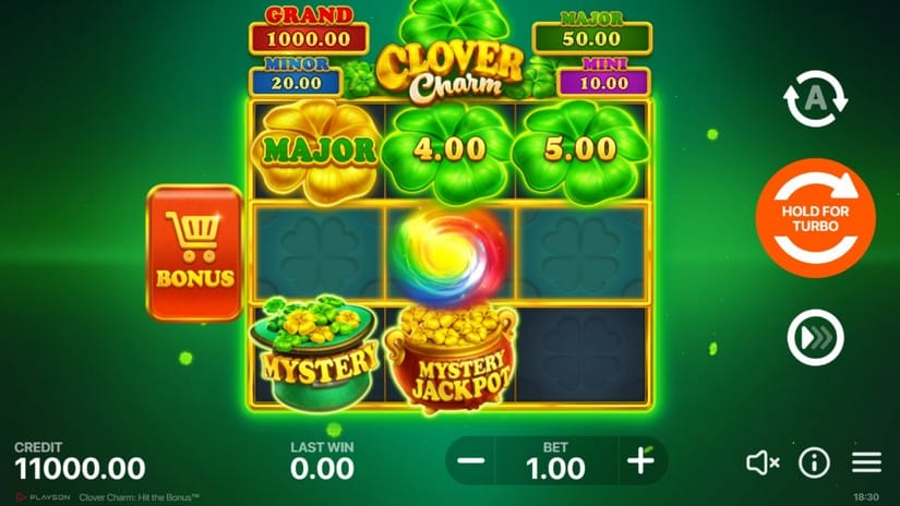 Clover Charm: Hit the Bonus slot screen 1