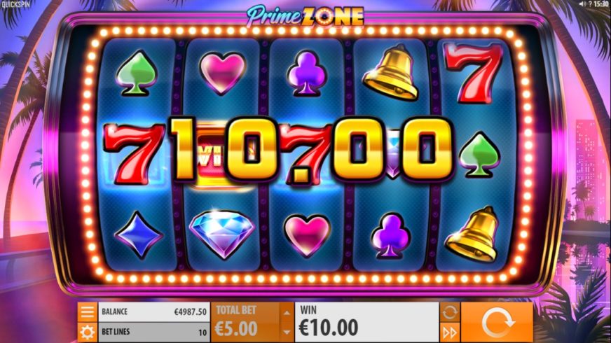 Prime Zone slot screen 2