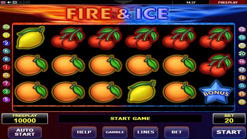 Fire & Ice slot screen 1