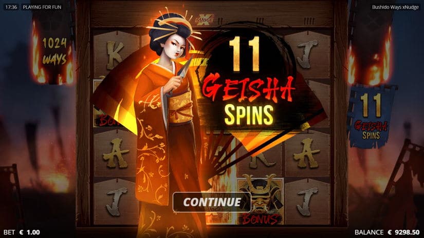 Bushido Ways slot screen 3