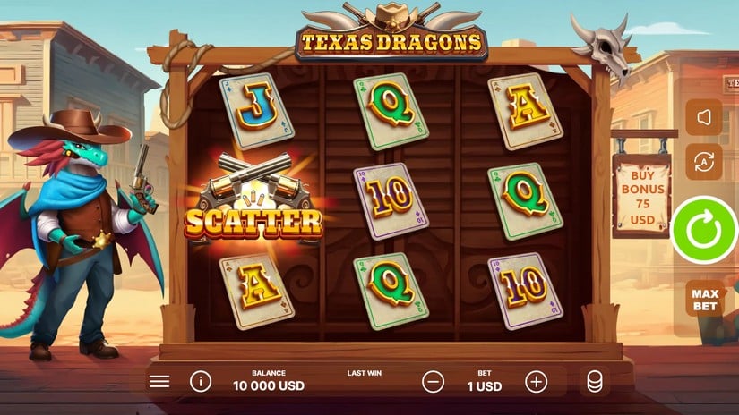 Texas Dragons slot screen 1