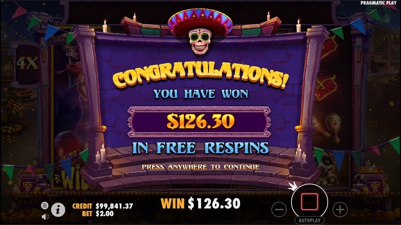 Day of Dead slot screen 7