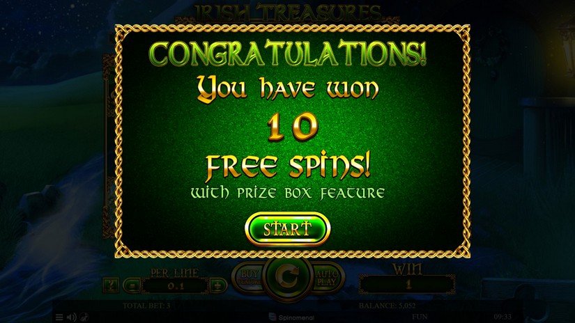 Irish Treasures slot screen 4