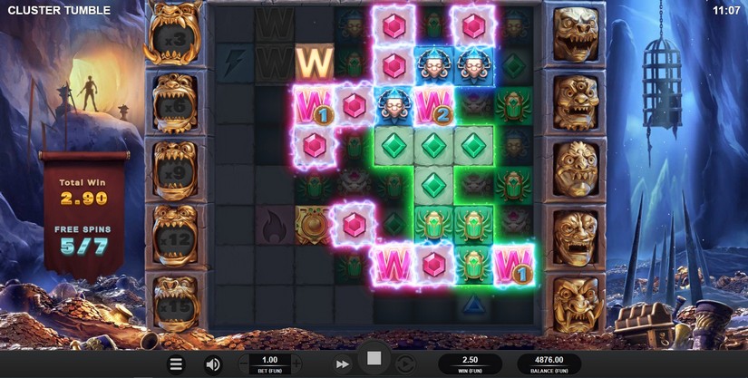 Cluster Tumble slot screen 6