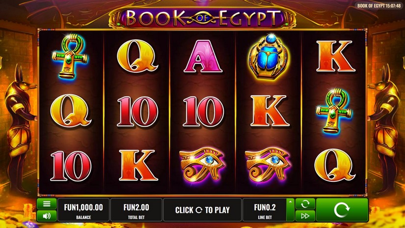 Book of Egypt slot screen 1