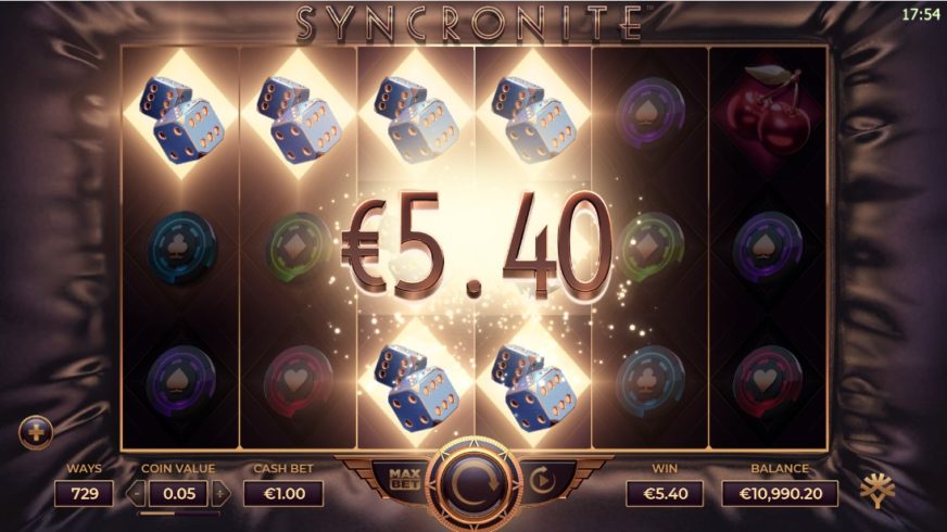 Syncronite Splitz slot screen 3