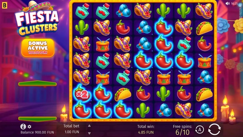 Fiesta Clusters slot screen 4
