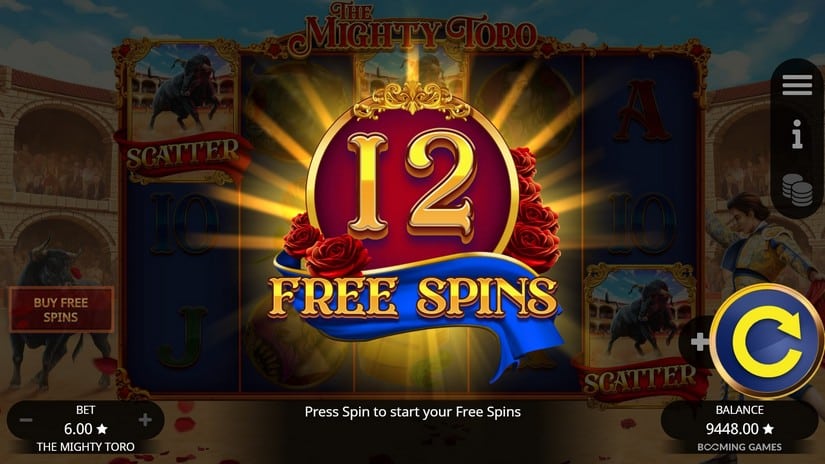 The Mighty Toro slot screen 4