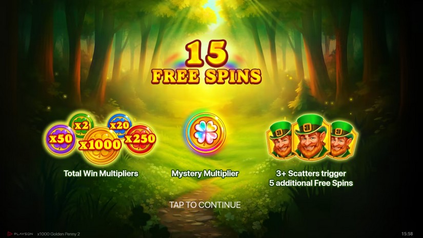 x1000 Golden Penny 2 slot screen 3