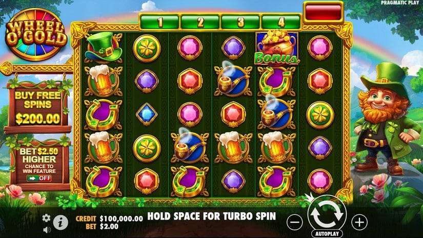 Wheel O’Gold slot screen 1