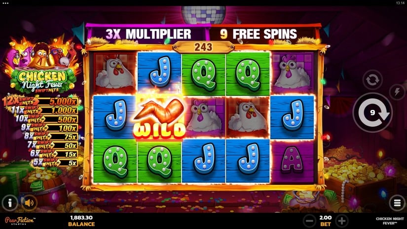 Chicken Night Fever slot screen 3