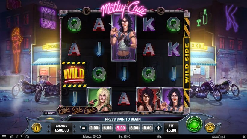 Mötley Crüe slot screen 1