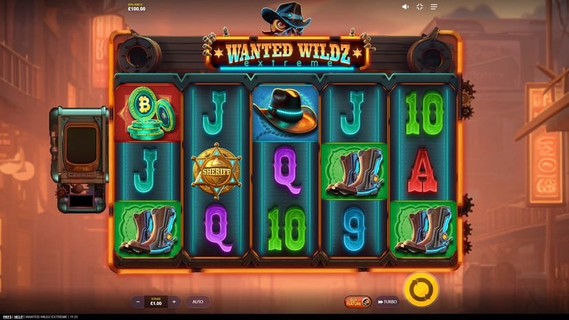 Wanted Wildz Extreme slot screen 1