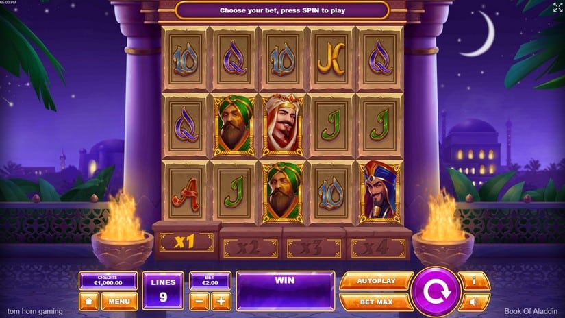 Book of Aladdin slot screen 1