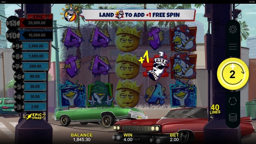 Geese With Attitude slot screen 6