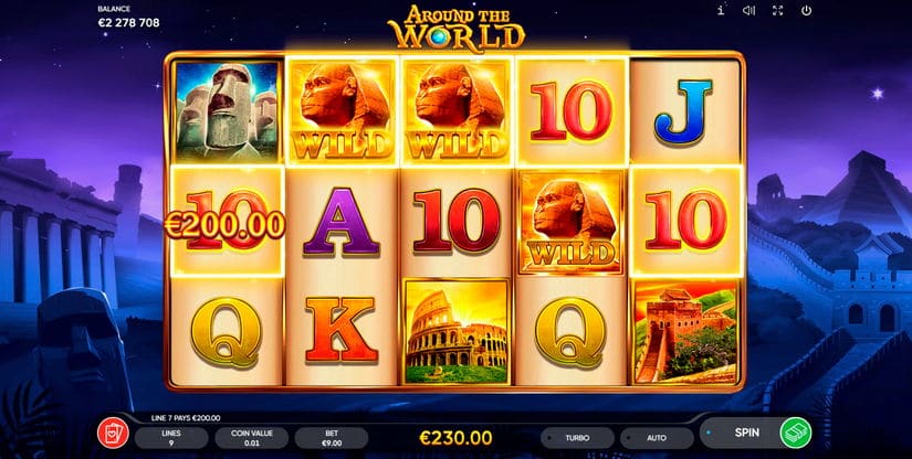 Around the World slot screen 6