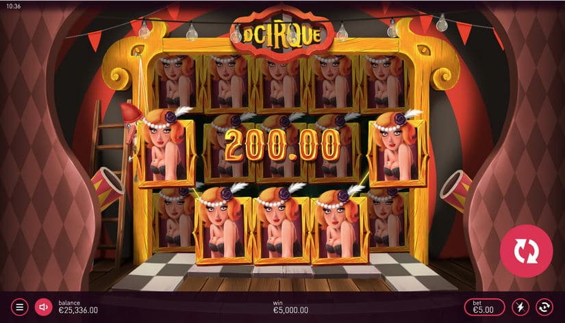 D’Cirque slot screen 1