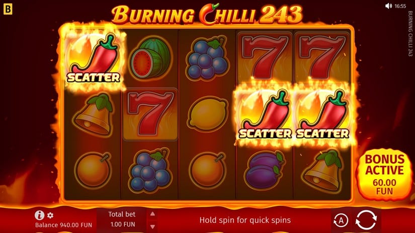 Burning Chilli 243 slot screen 2