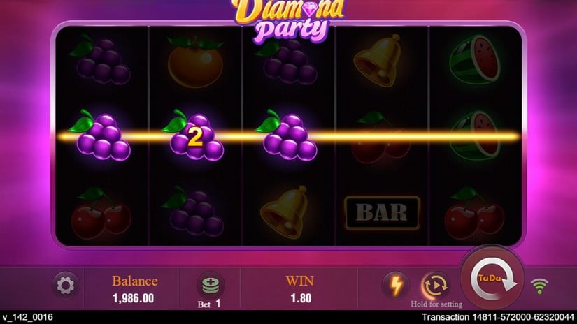 Diamond Party slot screen 2