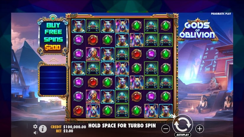 Gods of Oblivion slot screen 1