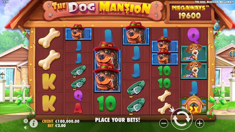 The Dog Mansion Megaways slot screen 1