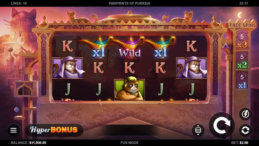 Pawprints of Purrsia slot screen 1
