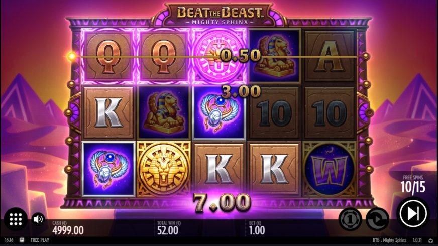 Beat the Beast: Mighty Sphinx slot screen 4